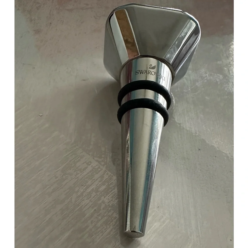 Swarovski Crystal Bottle Stopper Silver NWB